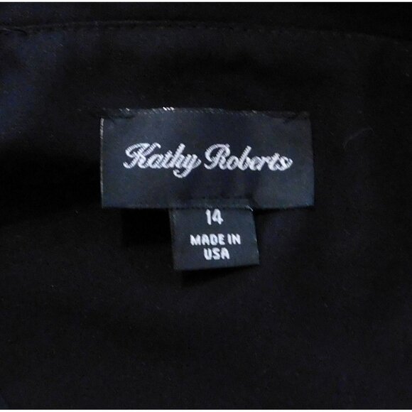 Kathy Roberts 2-Piece Set Women’s 14 Black White Jacket Pants Polyester - Picture 15 of 16